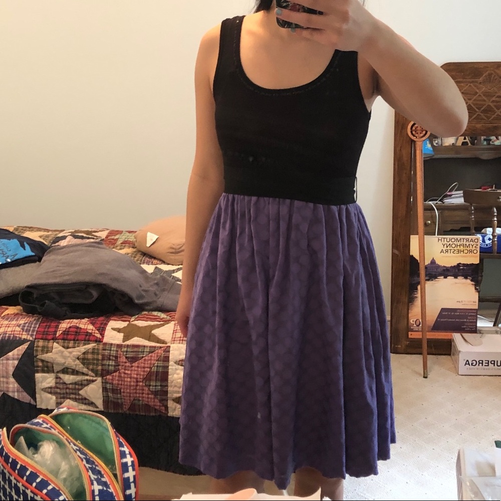 Purple and black dress